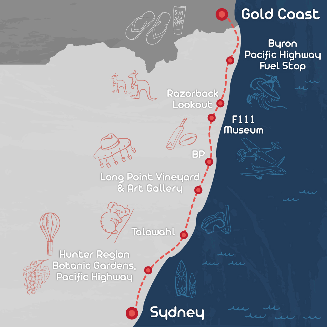 Take a trip from the Gold Coast to Sydney!